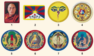 Magnet-Sticker TIBET und NEPAL