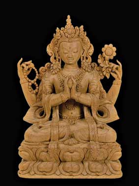 AVALOKITESHVARA - Holzkunst aus Nepal