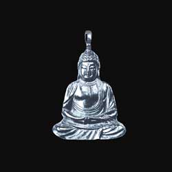 Buddha-Amulett AMITHABA, Silber