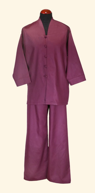 Tai Chi-Anzug KRANICH, Rubinrot