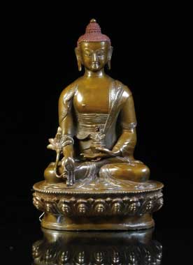 MEDIZIN-BUDDHA, Kupfer, 20 cm - Wir vertrauen auf eine neue Lieferung....