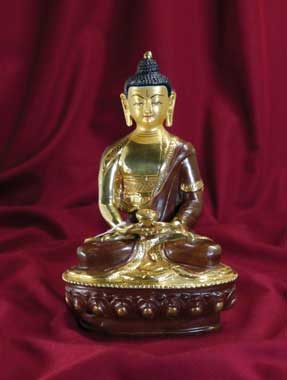 AMITHABA, Feuervergoldung, 20 cm