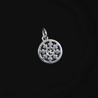 Anhänger RAD DER LEHRE, Silber, klein