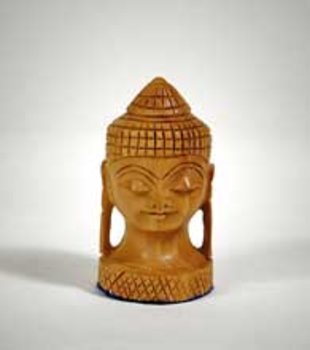 BUDDHA-KOPF - Holzschnitzerei